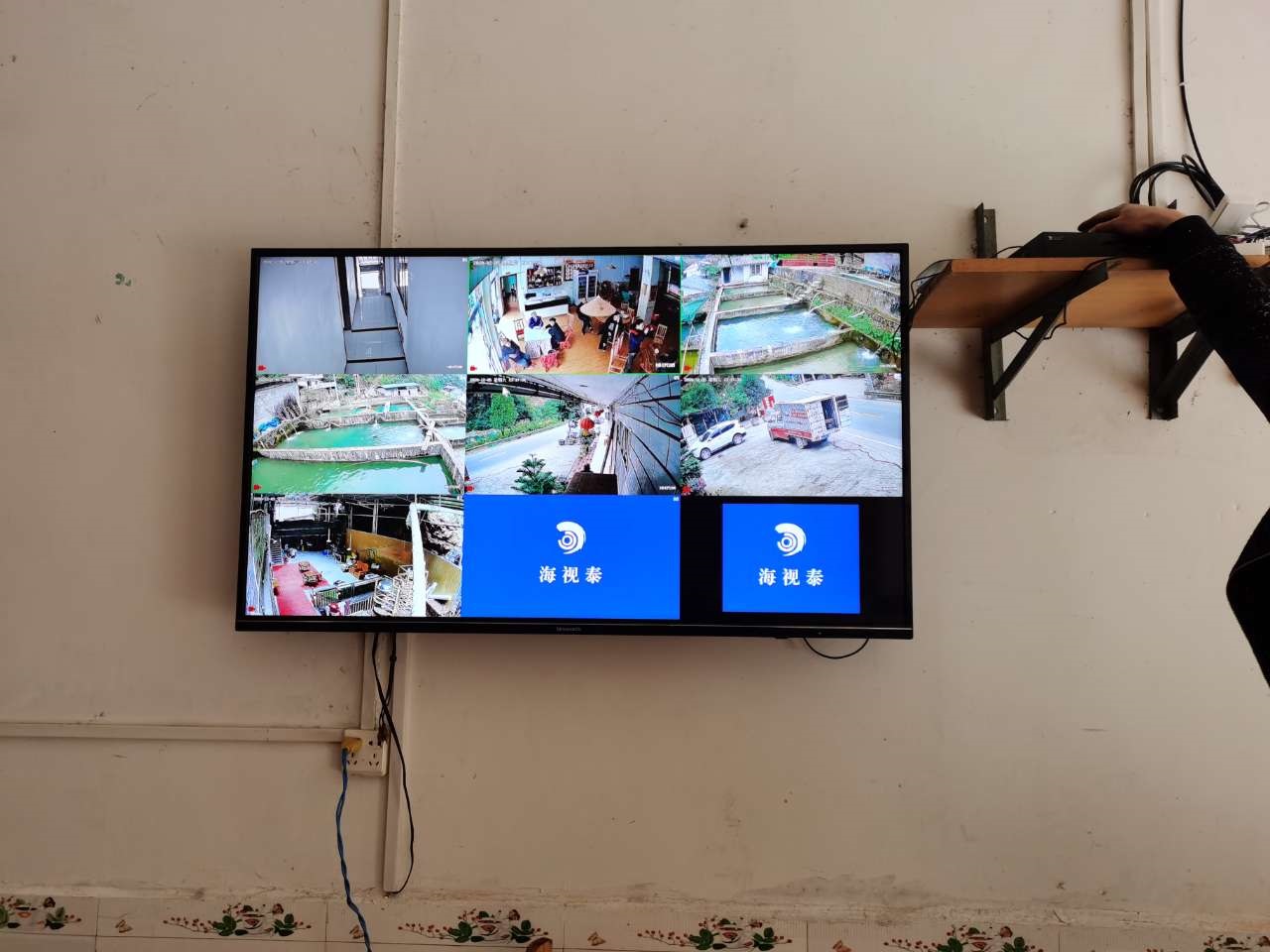 奉节烟花塘鲟鱼养殖地安装监控摄像头